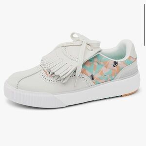 NWOB REEF Men's Onshore Pebble Golf Shoes Vintage White Floral Size 10.5+ 2Gifts